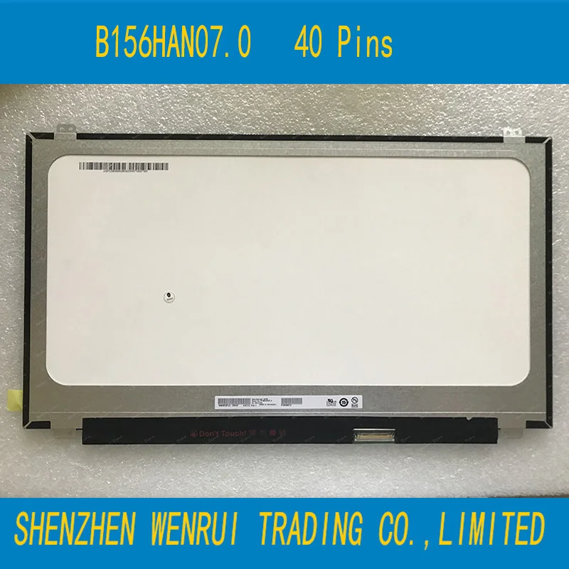 Free shipping B156HAN07.0 FHD IPS matrix 144HZ 40Pin Connector 72%NTSC LED display screen for  Acer Predator Helios 300 Ph315 51