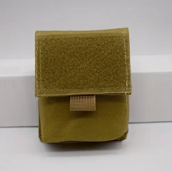 Compact MOLLE Pouch - Tactical Utility Wallet & Outdoor Gear Organizer (Khaki)