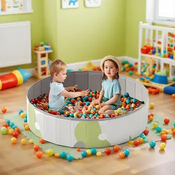 Foldable Kids Pool Pet Puppy Foldable Swimming Pool Quick Setup Children Easy Storage Outdoor Fun Pets Bath Tub for Playtime 1