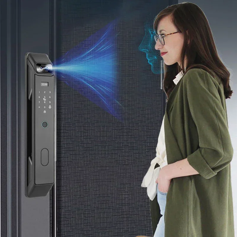 Fingerprint Lock 3D Face Recognition Smart Door Lock WIFI APP Remote Control Home Security Gate Electronic Door