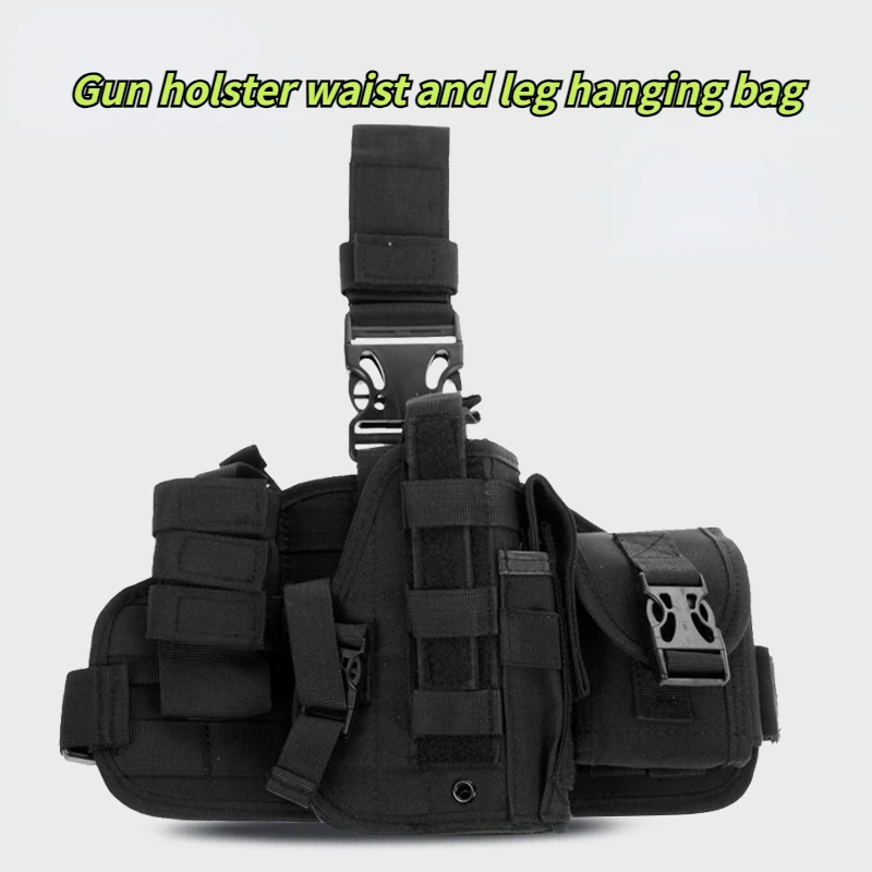 Outdoor Tactical Leg Cover Waist Bag CS Quick Leg Kit Gun Holster Waist Hanging Bag Portable Leggings Tool Kit