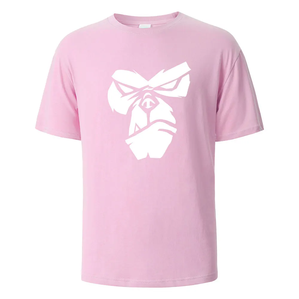 Gorilla Face Graphic Oversized Cotton T-Shirt - Unisex Casual Streetwear Tee