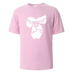 Gorilla Face Graphic Oversized Cotton T - Shirt - Unisex Casual Streetwear Tee - XXXL (Pink)