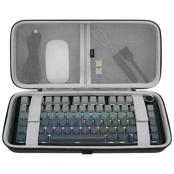 Custodia per tastiera da gioco Geekria 75% 84 tasti, custodia rigida compatibile con Keychron K2 HE, Logitech POP Keys / MX Mechanical Mini