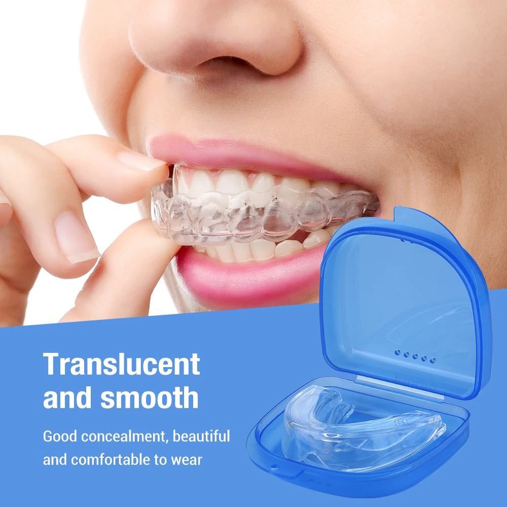 Anti Snoring Nose Clip Mouth Guard with Storage Case For Anti Snoring Bruxism Mouth Guard Snoring Stopper Improve Sleeping Teeth Bruxism 4pcs