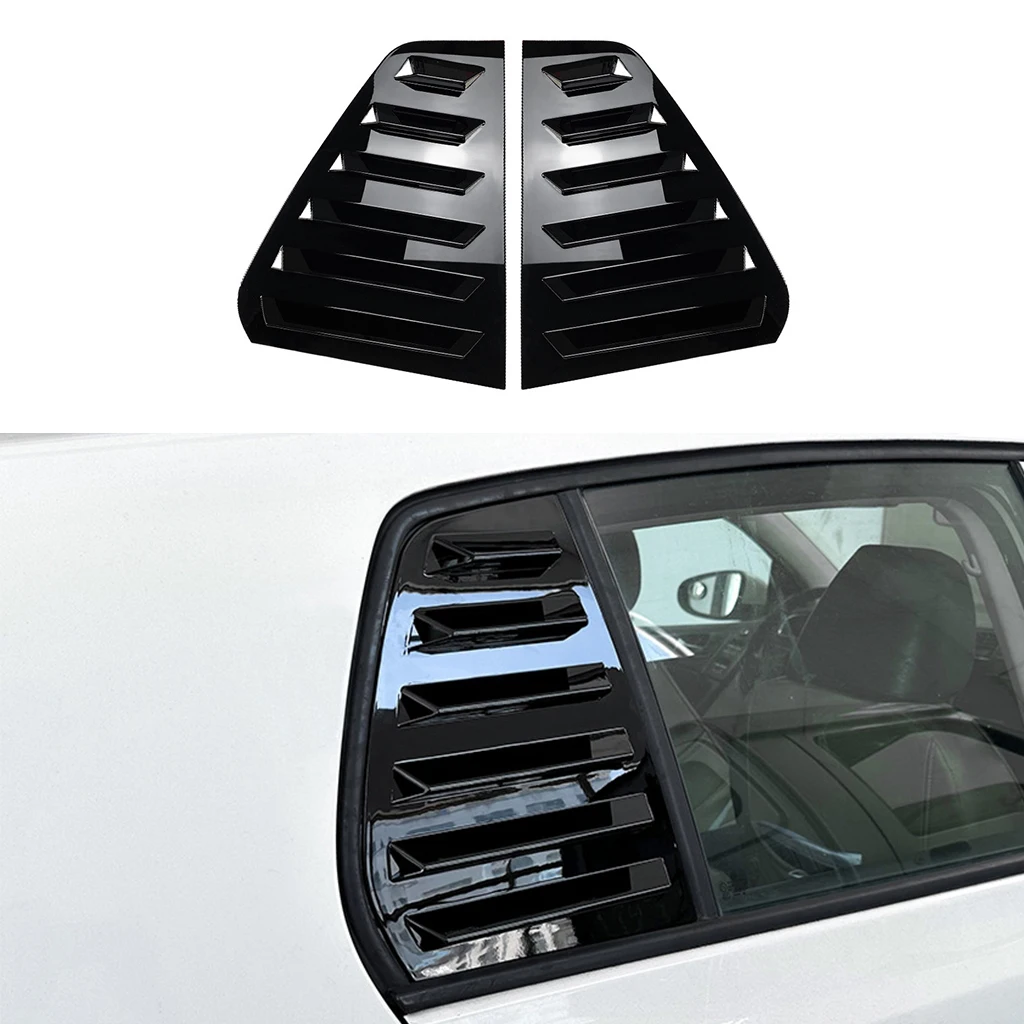 

Car Rear Window Shutter Cover Trim Window Louver Side Vent Trim For Volkswagen Golf 6 MK6 2008-2012 Carbon look/Black