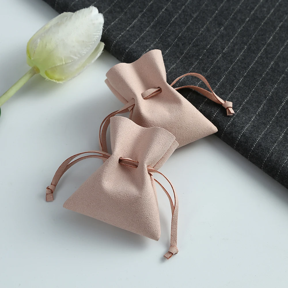 20pcs Microfiber Jewelry Drawstring Pouches Bag Small Ring Earrings Gift Bags for Christmas Party Necklace Packaging Organizer