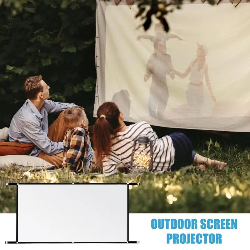 Outdoor Movies Screen 3D Projector Screen Frame Foldable Movie Screen for Projectors Home Theater Cinema Office Video Game