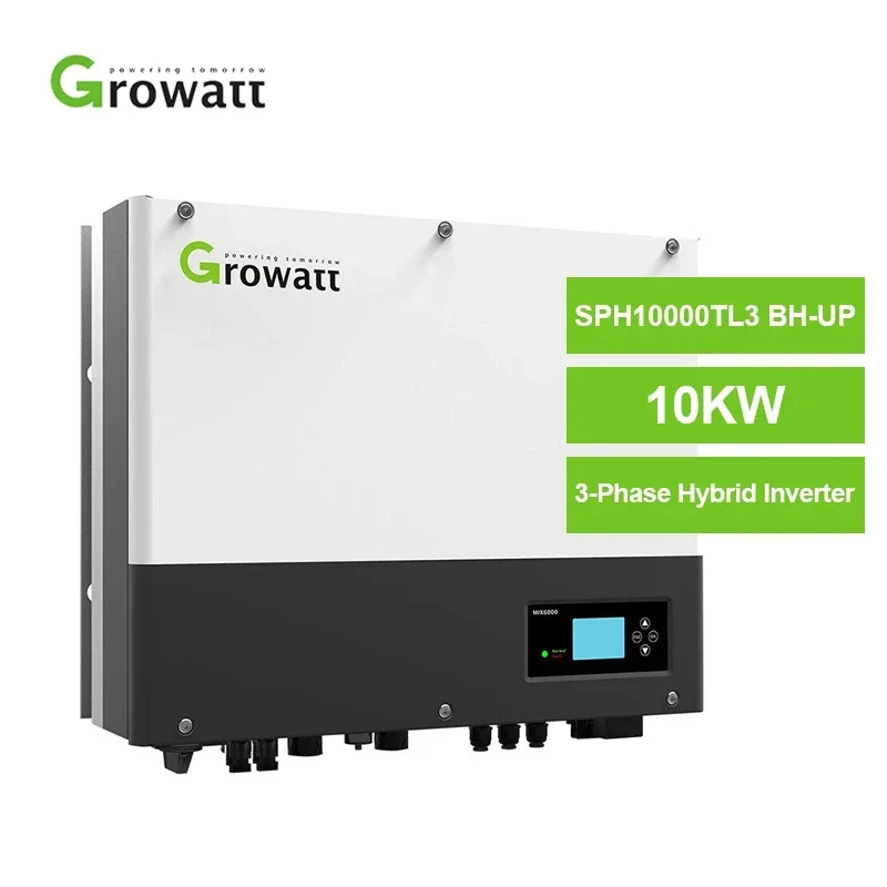 Growatt 5000W 10000W Inversor De Onda Senoidale Pura Ongrid Offgrid Inverter Trifase Hibrido Con Rs485 Can