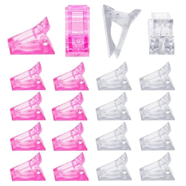 Nail Clips for Polygel 10PCS Clear Nail Tips Clip for Quick Building Nail  Forms Clamps Nail