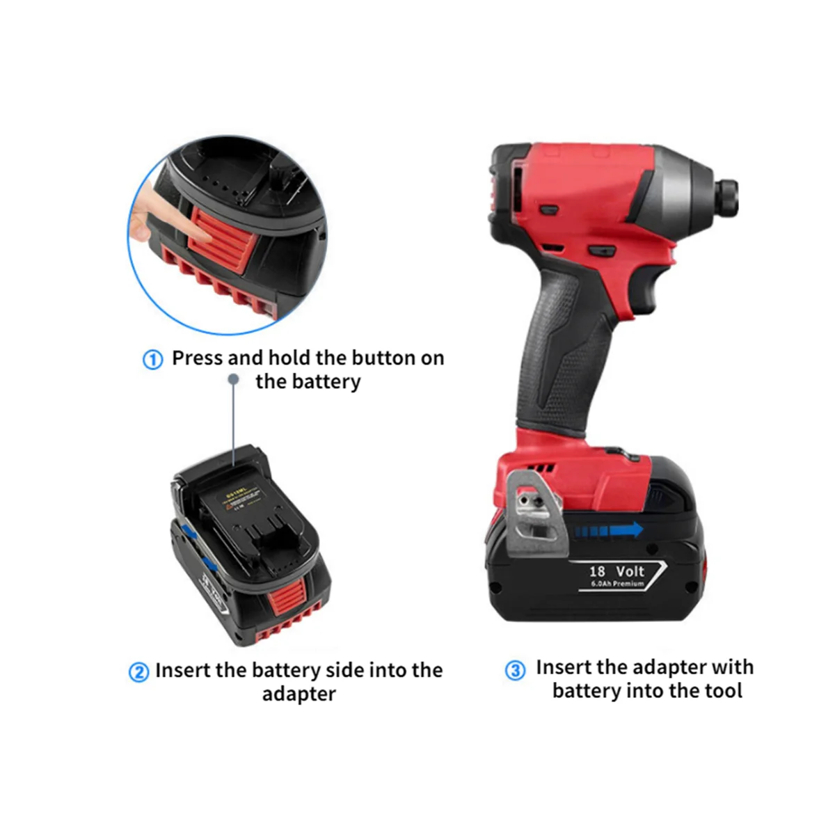 

Адаптер для аккумулятора Bosch 18 в, преобразователь на аккумуляторы 18 в для электроинструмента, BS18ML