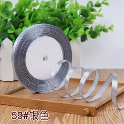 Vibrant Multi - Color Satin Ribbon Collection for Gift Wrapping & Festive Decor (59 Silver Gray)