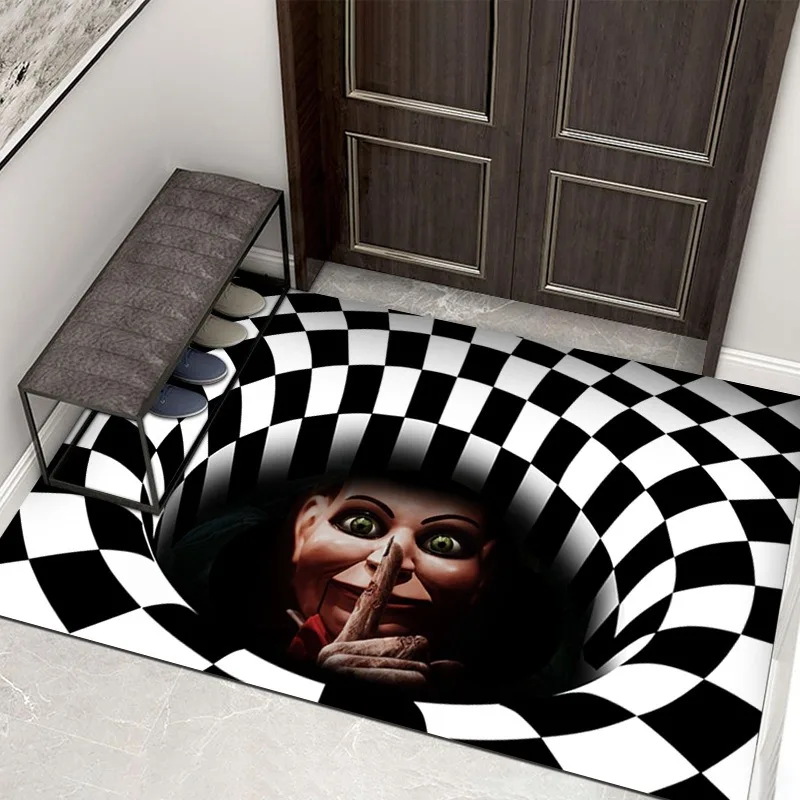 3D Optical Illusion Non-Slip Floor Mat for Home Entrance