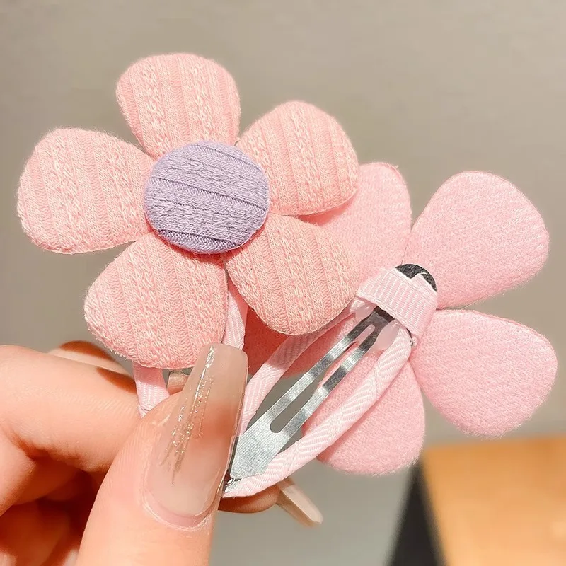 Korean Style Hair Clips Girls Cute Flowers Hair Accessories Candy Color Style Hair Clips Toddler Hair Wear Headdress 6