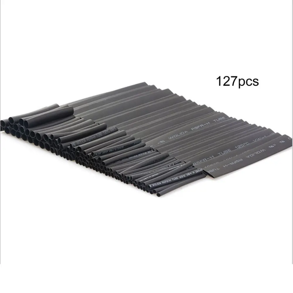 

New Hot 127pcs Car Electrical Cable Heat Shrink Tube Environmental Protection Flame-retardant Tubing Wrap Sleeve Assorted Kit