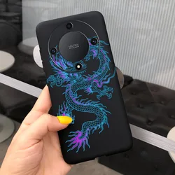 Fashion Feather Cloud Pattern Phone Case - Candy Color Soft Silicone TPU Back Cover for Honor X9a (Fluorescent Green)