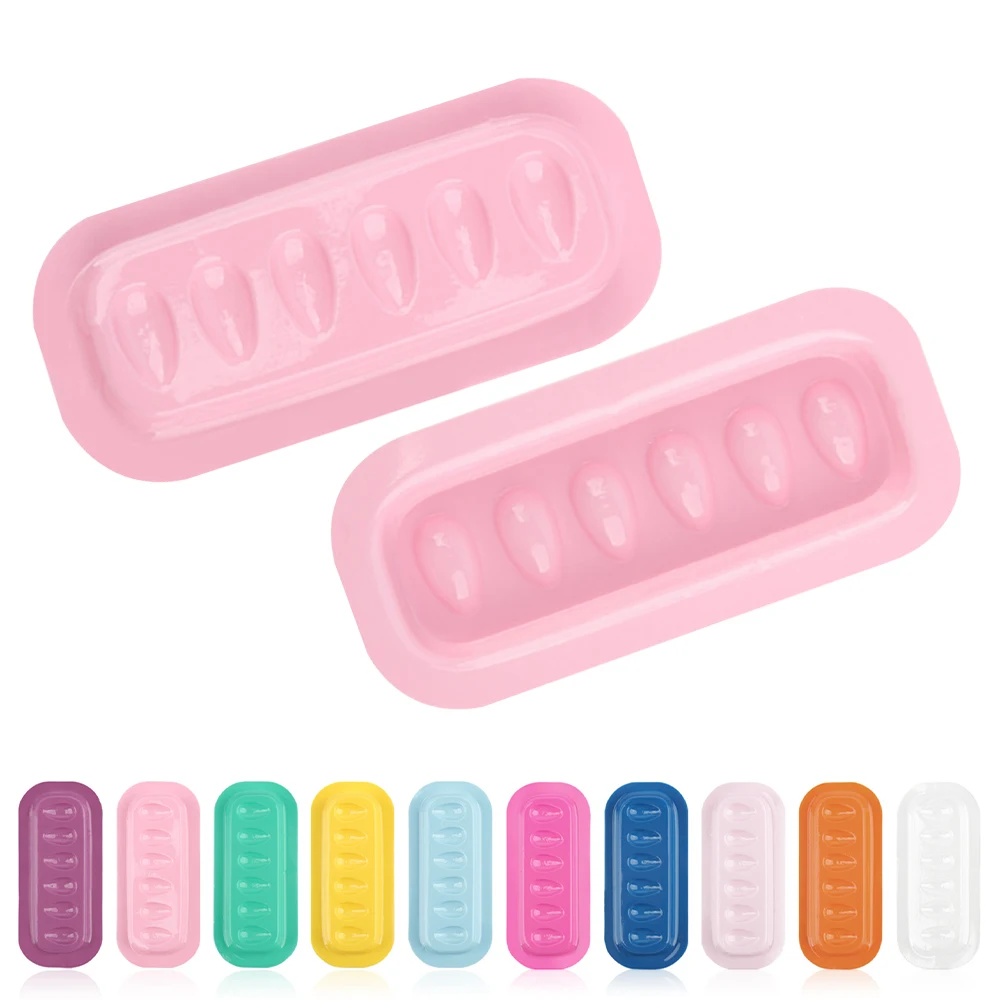 50/100pcs Eyelash Glue Holder Pallet Makeup Tool Lash Lift Extension Supplies Accessories Plastic Lash Glue adhesive Holder Tray