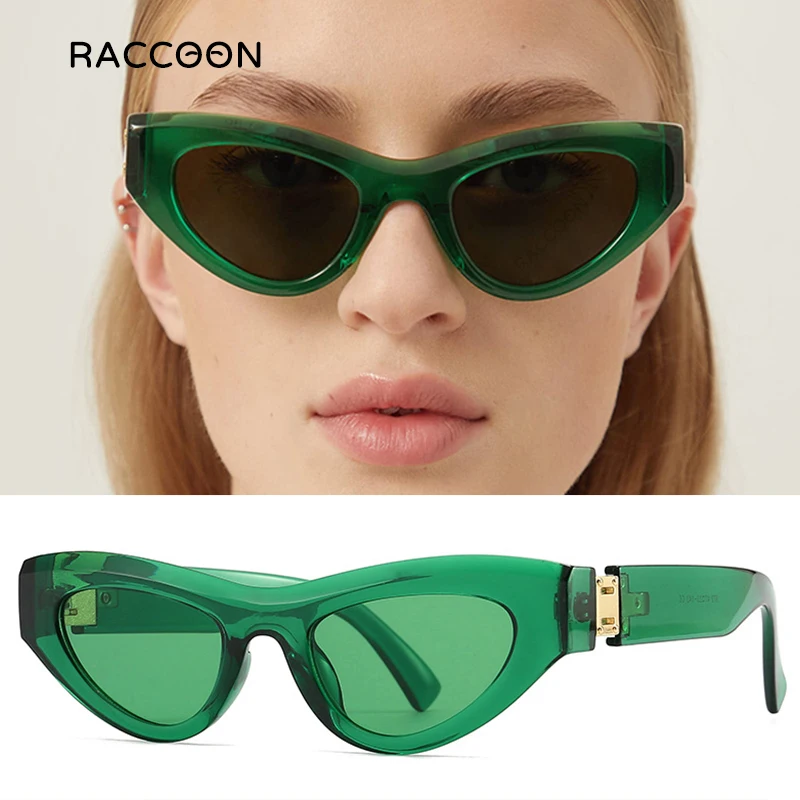 ClassicRetroCatEyeGreenSunglassesWomenNewFashionVintageShadesLuxuryBrandDesigner