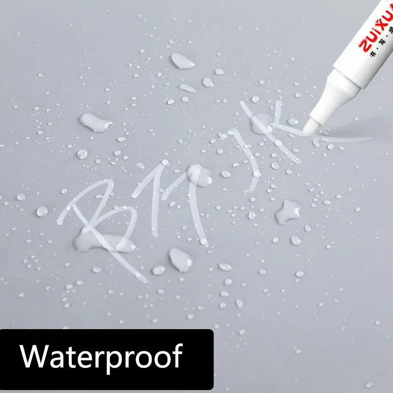 1-10 Pcs White Marker Pens 2.0mm Oily Waterproof White Gel Pen DIY Graffiti Sketching Markers Stationery Wrting School Supplies - 2