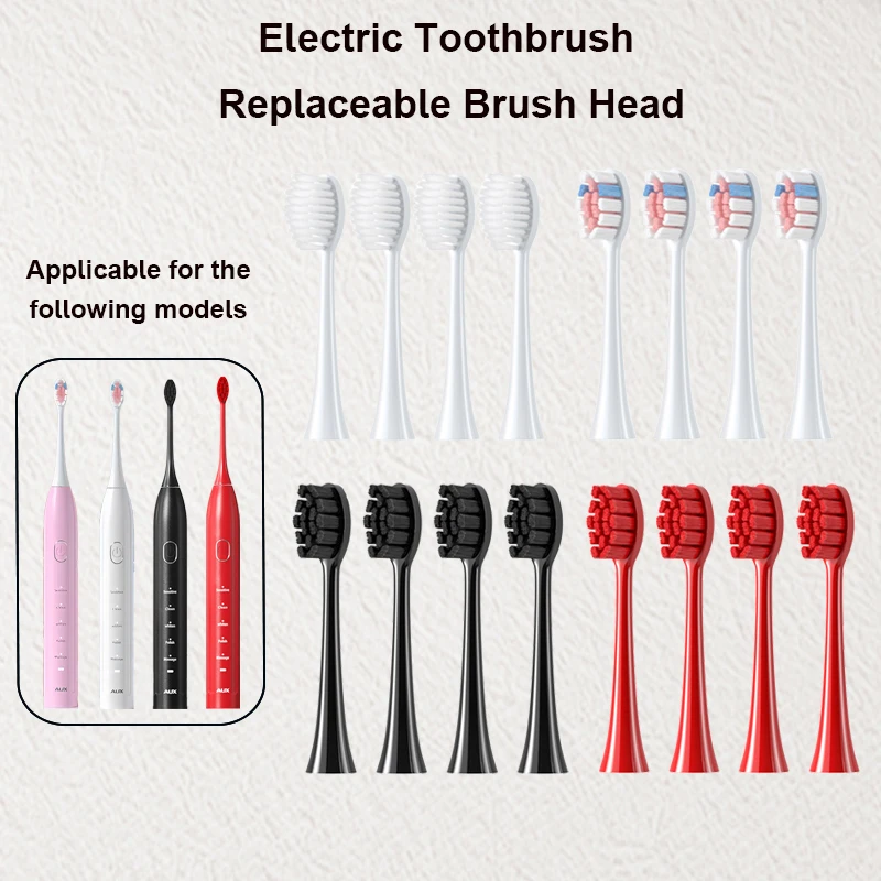

Electric Toothbrush Replacement Brush Heads Oral Hygiene Soft Bristles for AUX Toothbrush Wholesale 4/8Pcs Toothbrush Head