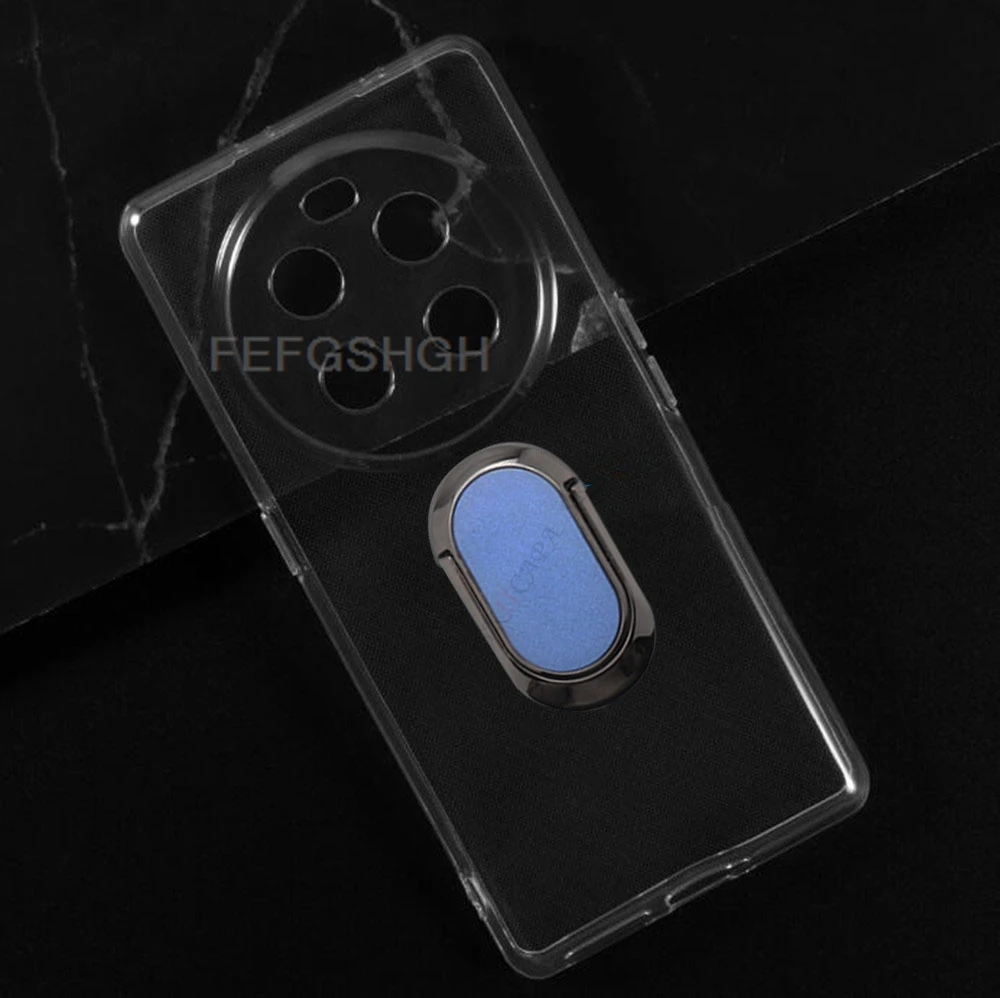 Premium 6.67” Back Ring Holder TPU Soft Silicone Phone Case, Enhanced Grip & Protection