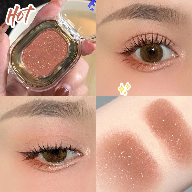 Macaron Grey Eyeshadow Palette Matte Shimmer Eye Shadow Base Makeup Earth Brown Pigment Blush Contour Powder Single Color Palet