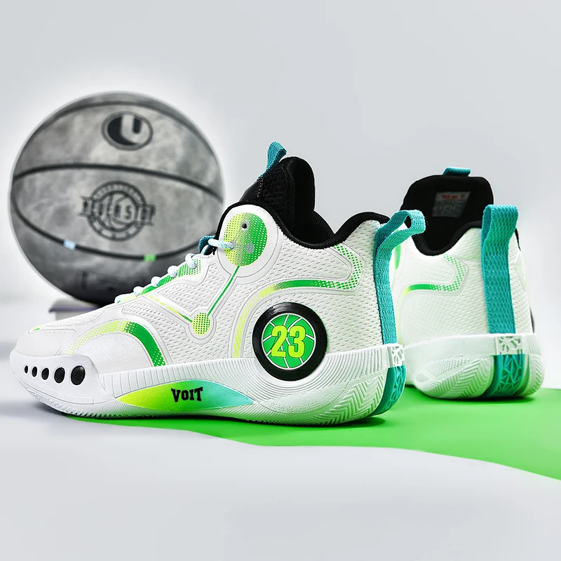Men's Basketball Shoes Breathable Cushioning Non-Slip Wearable Sports Shoes Gym Training Athletic Basketball Sneakers for Women 5