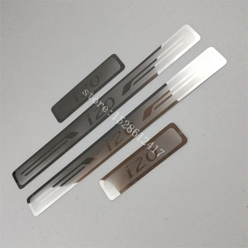 

Free Shipping For Hyundai i20 Elite Accessories 2015-2019 2020 2021 2022 Stainless Car Kick Scuff Plate Protector Trim Cover