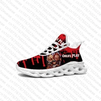 Horror Movie Childs Play Chucky Flats Sneakers Mens Womens Sports Running Shoes Sneaker Lace Up Mesh Footwear custom made Shoe 1