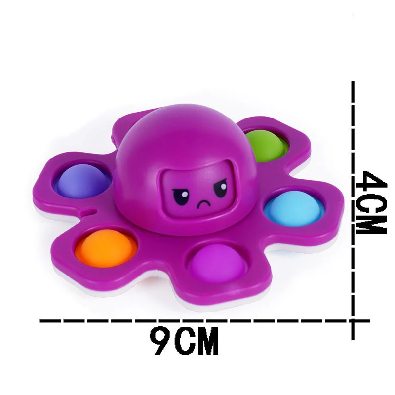 Octopus Finger toy Spinner Expressions Push Press Bubble Sensory Reliever Stress Adult Kids Autism Antistress Decompression Toy 3