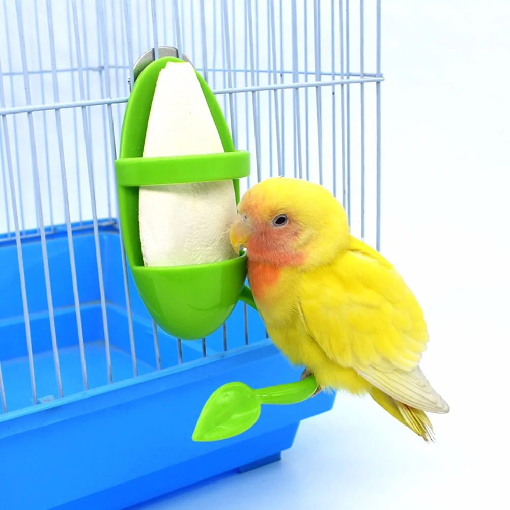 

2 Pcs Pole Lovebird Food Dispenser Pet Suppliespet Parrot Standing Rack Accessories Holder Birdcage