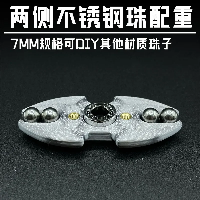 Decompression toy EDC genuine ABS plastic double-pronged fingertip top fidget black technology trendy toy 3D printing gift