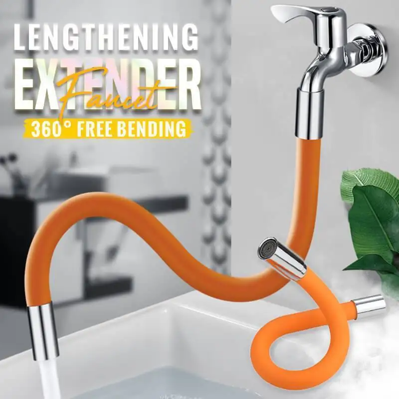Universal faucet extension tube 360 degree free bending adjustment universal rotation bathroom splash basin extension tube