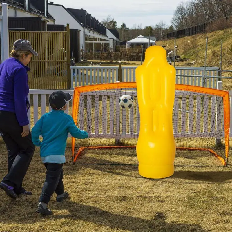 1.75m PVC Inflatable Soccer Dummies Portable Football Equipment Multifunctional Soccer Mannequin Training for Children Adult