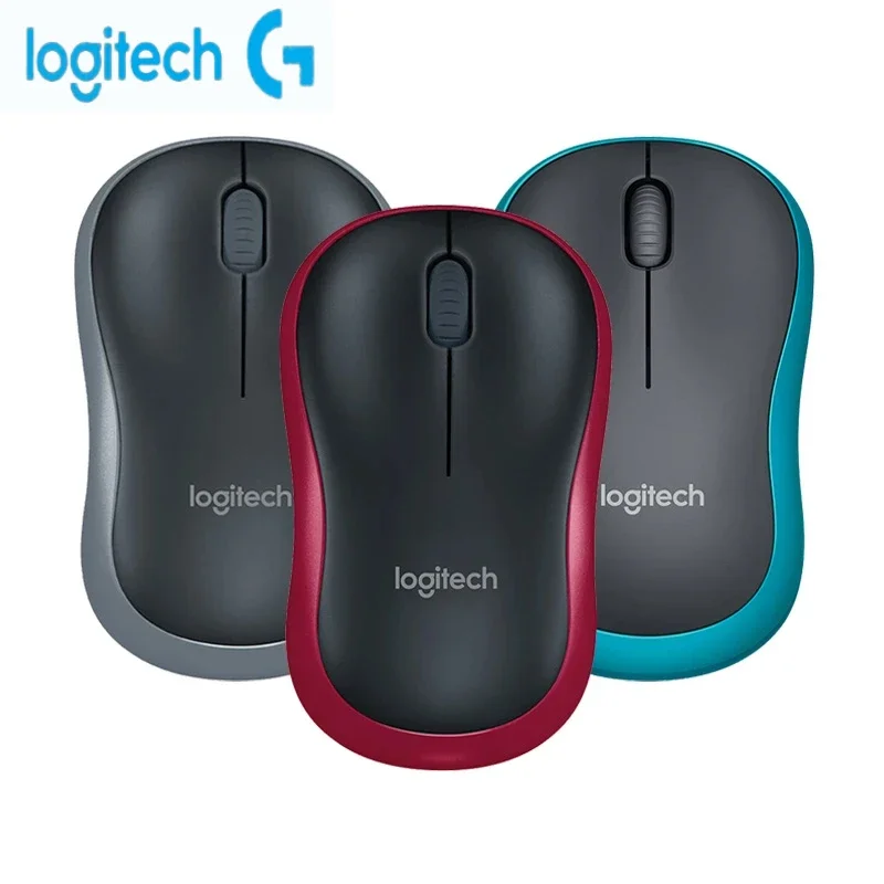 Logitech-m185 mini mouse, sem fio, óptico silencioso, para viagens, escritório, confortável, mão pequena, para mac os/windows