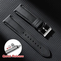 Sailcloth Nylon Quick Release Waterproof Watch Bands - Universal 18/20/22mm - 22mm (Black)