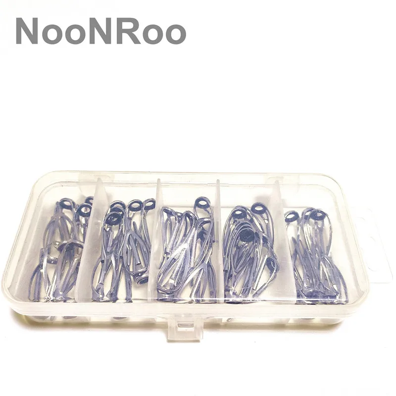 NooNRoo MN Tip Top 50 PCS 5 Größe in 1 Box Angelrute Reparatur Guides Stange Gebäude Zubehör 50 Teile/schachtel – Detail 9