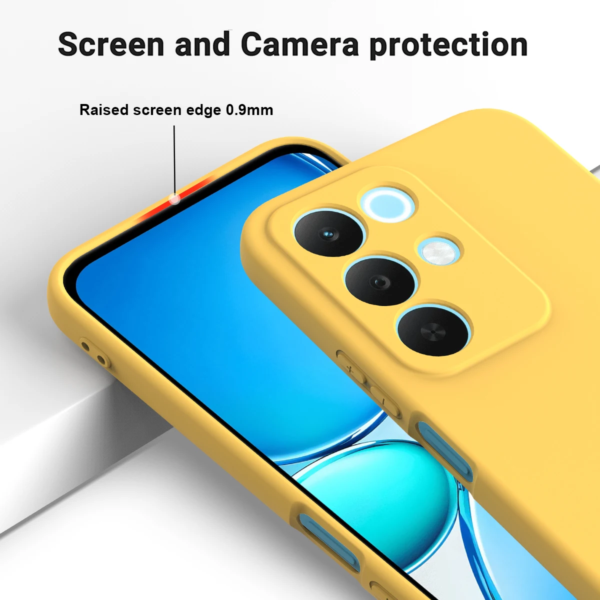 Silicone Skin-Feel Anti-Fall Shockproof Cover with Lanyard