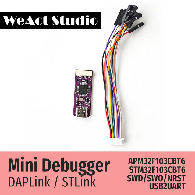 Powerful and versatile WeAct Mini Debugger DAPLink STLink V2.1 for debugging and programming STM32 microcontrollers