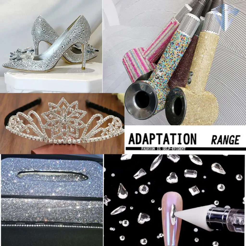 SS4-SS20 Mix Größe Klarer Kristall Nicht HotFix Gold FlatBack Strass Dekorationen DIY Glitzer Steine 3D Nail Art Zubehör – Detail 9