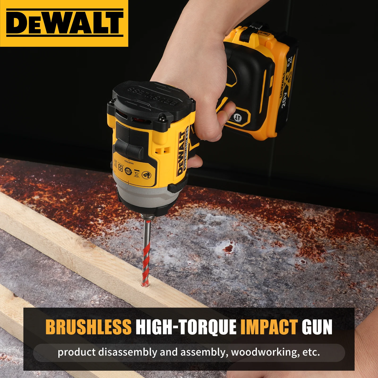 DEWALT DCD805 Brushless Impact Drill Cordless Electric Screwdriver Multi-Function Hand Drill 20V Power Tools