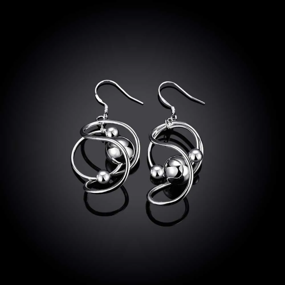 Hot elegant 925 Sterling Silver Earrings for Women Fashion Holiday gifts Street all-match party wedding Jewelry