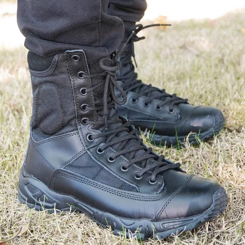 New Sport Army Men Combat Tactical Boots Outdoor Hiking Desert Leather Ankle Boots Male Combat Shoes Botas Hombre
