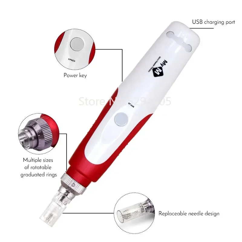 Wireless Microneedling Pen Electric Skin Care Device Facial Beauty Face Care Needles Device Mesotherapy Facial Treatment Machine