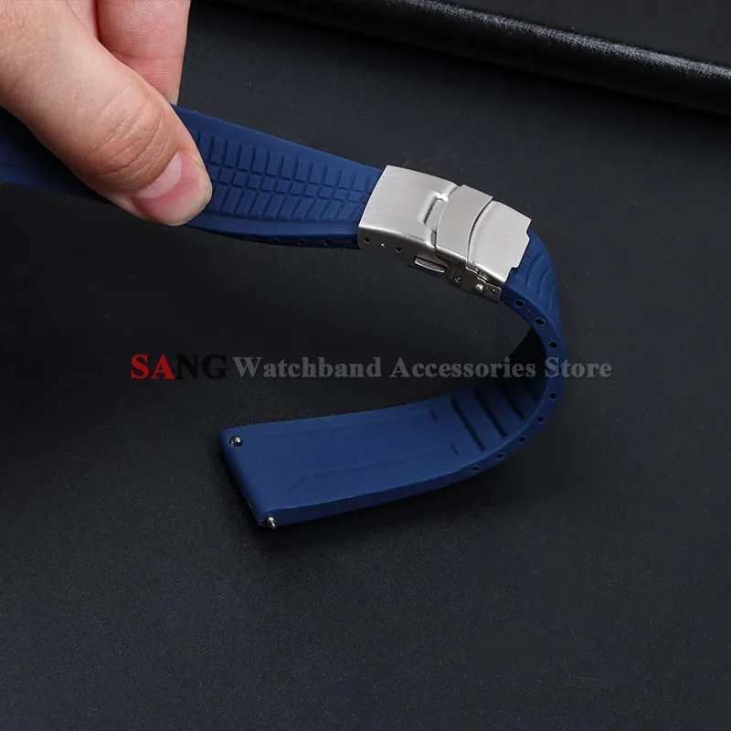 Silicone Sport Watch Strap - Soft Rubber Wristband