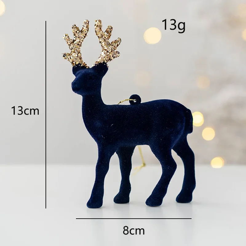 Figura de alce de reno de Navidad 2024, decoración para mesa, árbol de Navidad, adorno colgante de alce para decoración del hogar, fiesta de Año Nuevo, regalo de Navidad