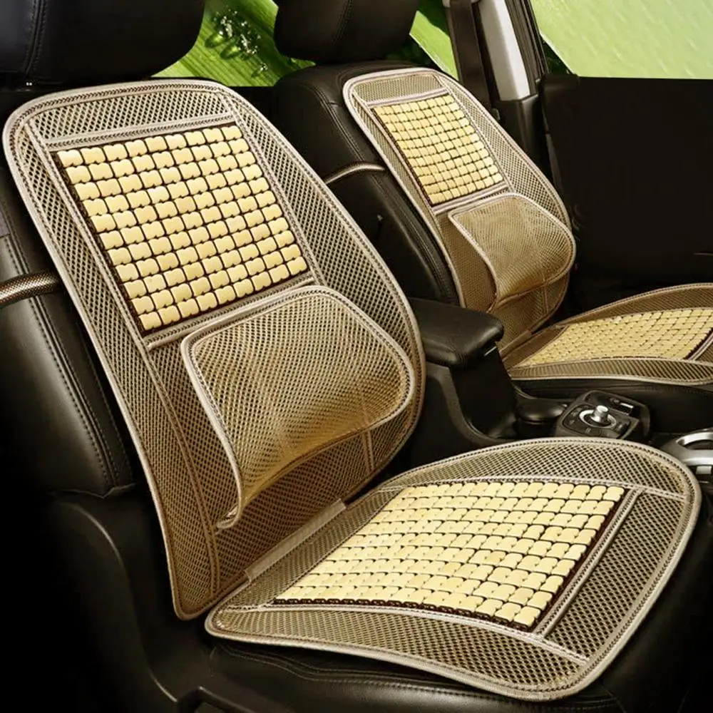 Universal Cover Massage Wood Beads Car Seat Summer Cooling Mesh Cushion