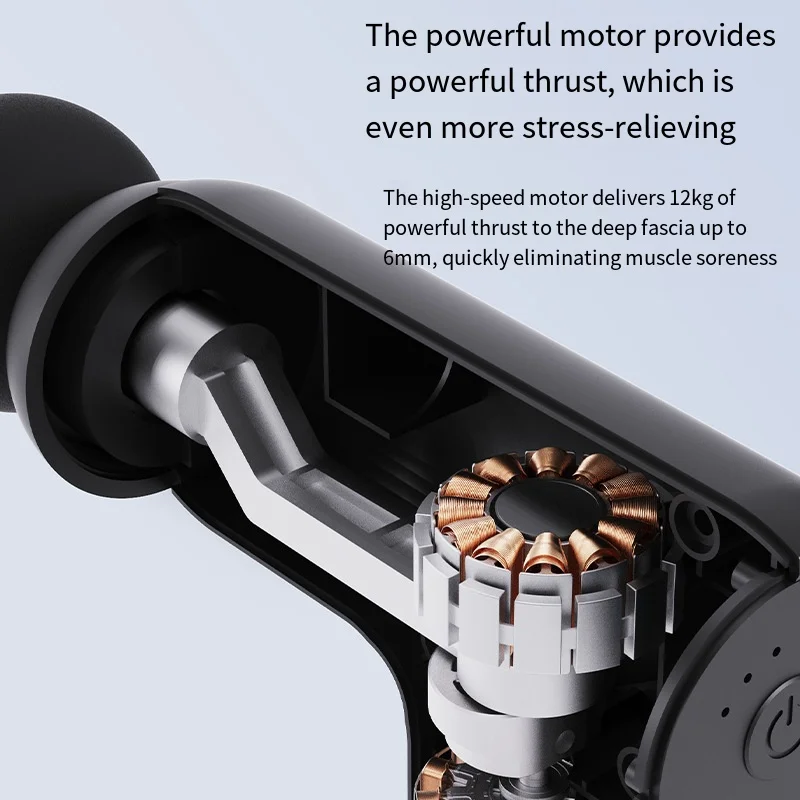 Mini USB Electric Massage Gun Deep Tissue Facial Massgaer 8 Heads Arms Back Leg Muscle Relaxing For Body Back Arm Sport Fitness