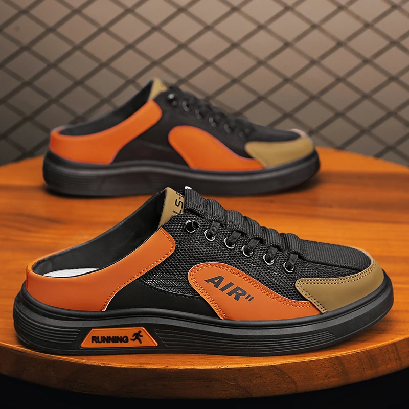 CYYTL 여름 남성 메쉬 슈즈, 캐주얼 어부 슬리퍼, 슬립온 로퍼, 플랫폼 남성 스니커즈, 패션 스포츠 럭셔리 야외 테니스