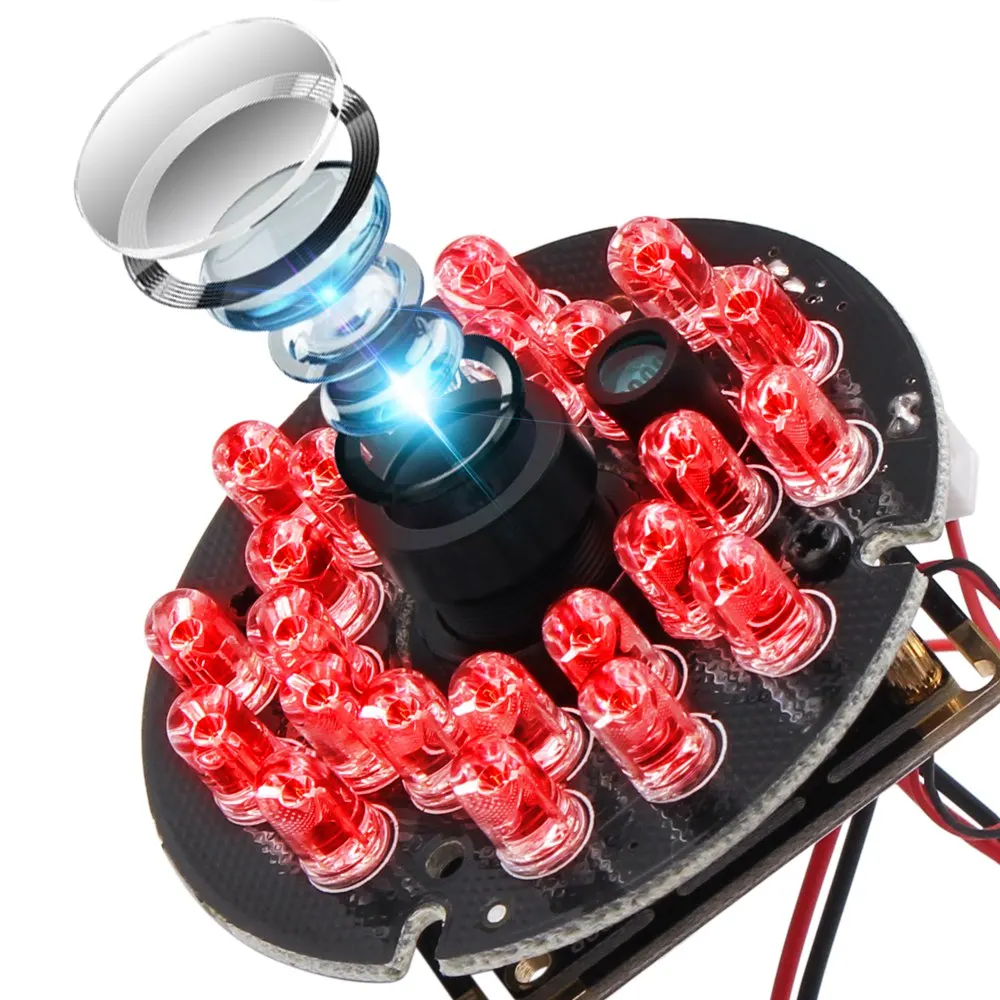 ELP 850nm 940nm Night Vision Infrared Light 5V 24pcs IR LED